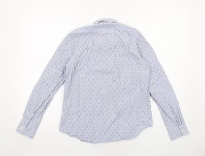 Womens UK Size XS Gap Blue Basic Button-Up