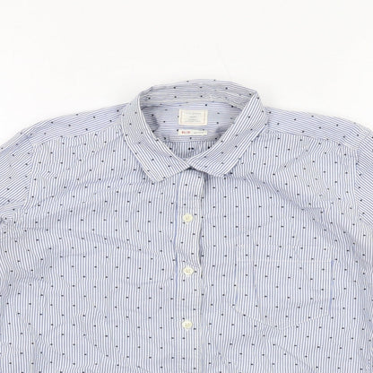 Womens UK Size XS Gap Blue Basic Button-Up