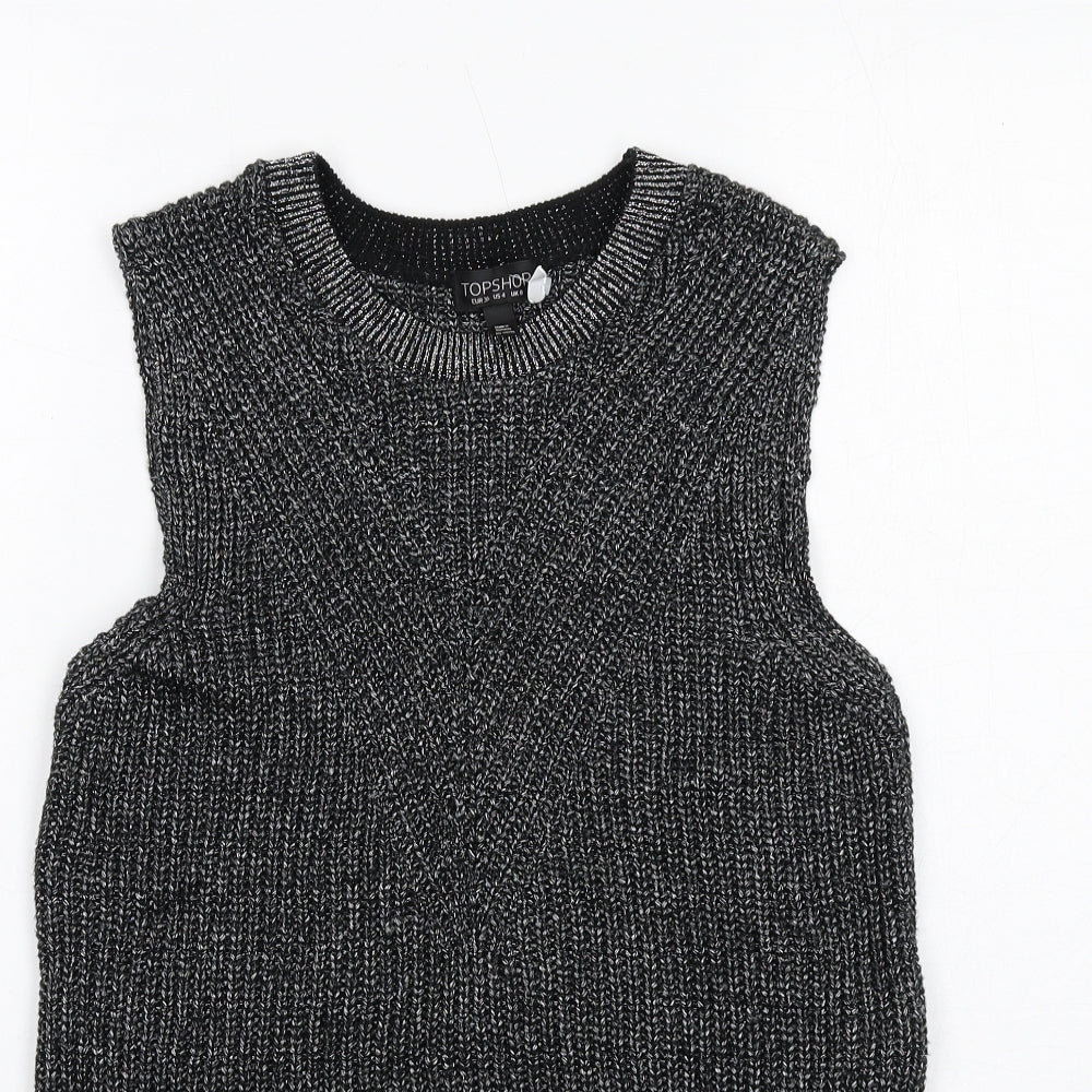 Womens UK Size 8 Topshop Black Pullover Jumper