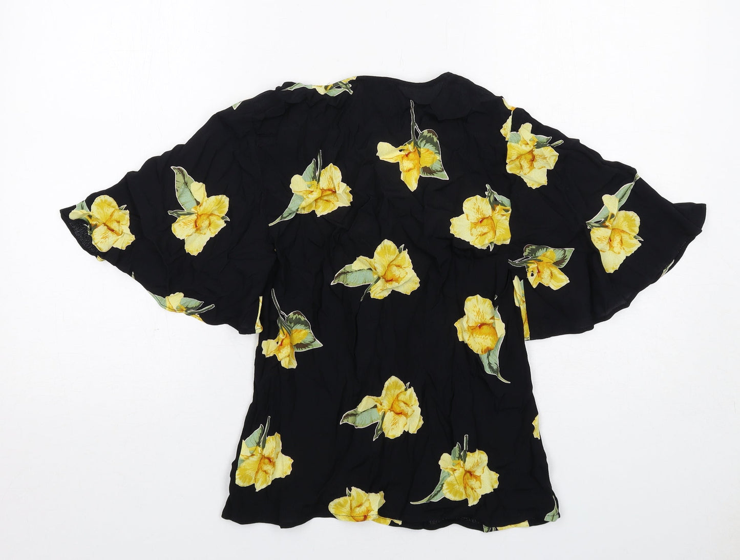 Womens UK Size 6 Warehouse Black Basic Blouse