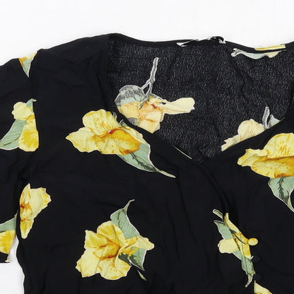 Womens UK Size 6 Warehouse Black Basic Blouse