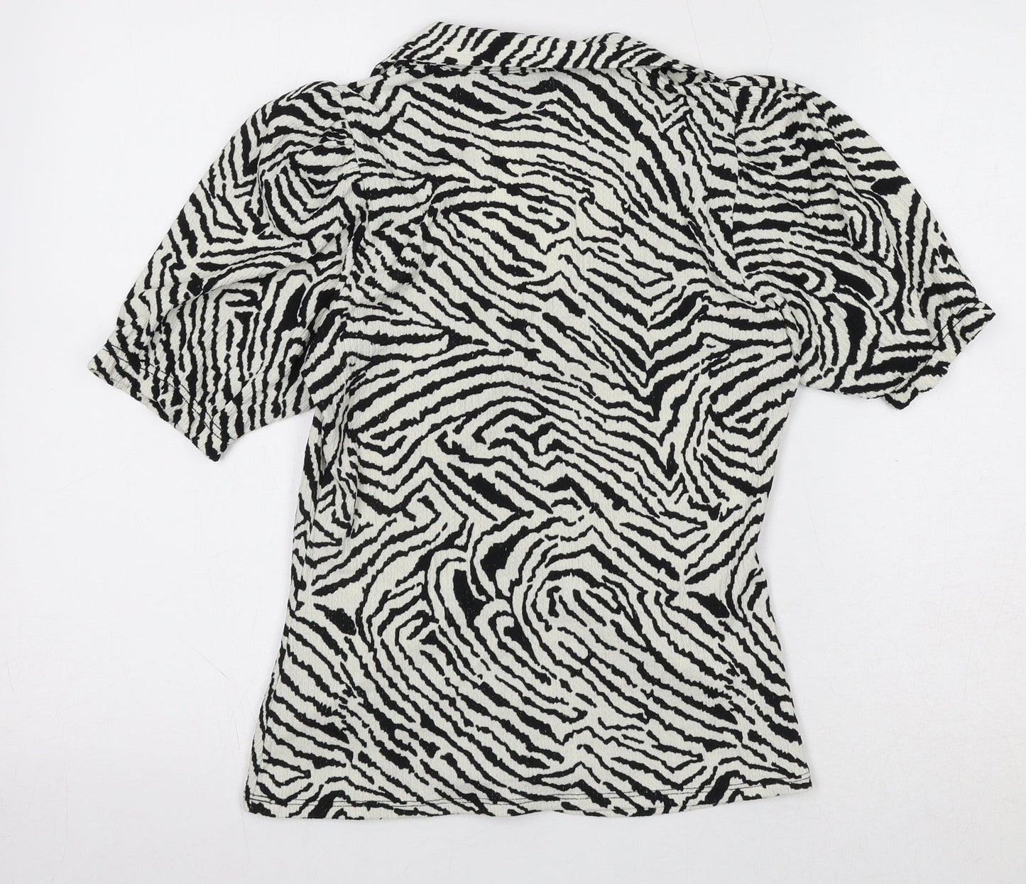 Womens UK Size 10 New Look Black Basic Blouse