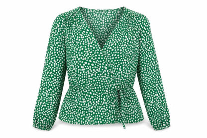 Womens UK Size XS Monki Green Basic Blouse