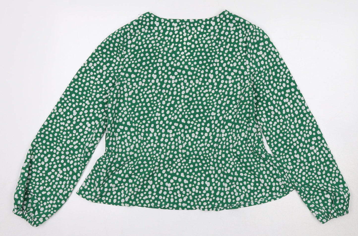 Womens UK Size XS Monki Green Basic Blouse