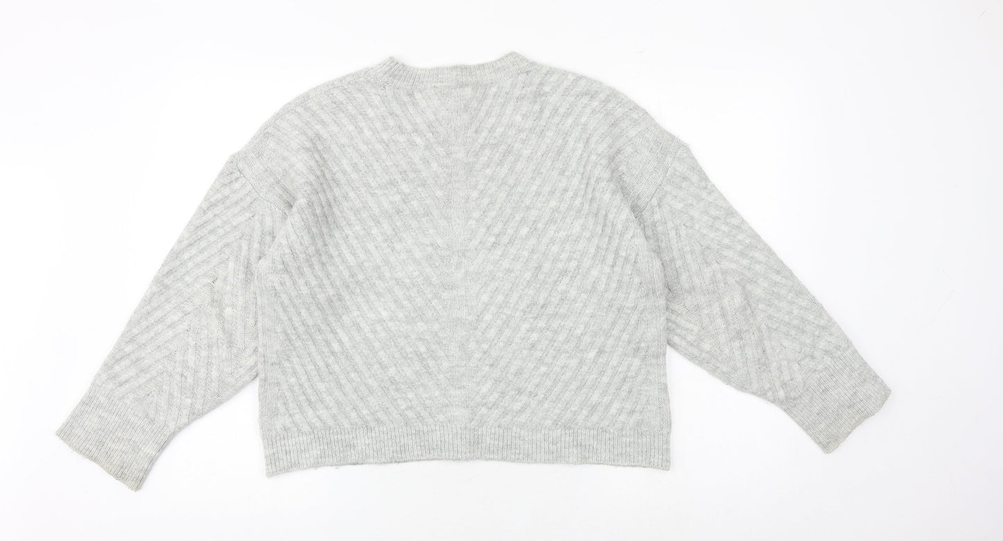 Womens UK Size XS Marks and Spencer Grey Pullover Jumper