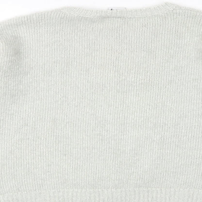 Mickey and Friends Womens Grey Round Neck Acrylic Pullover Jumper Size XS - Mickey Mouse