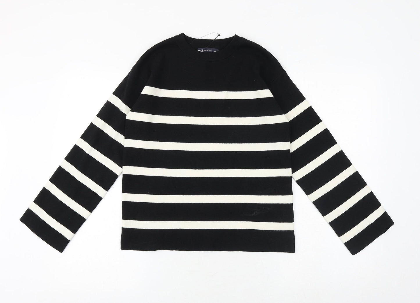 Womens UK Size S Marks and Spencer Black Pullover Jumper