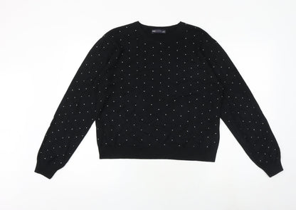 Womens UK Size L Marks and Spencer Black Pullover Jumper
