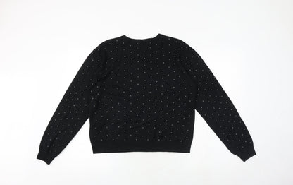 Womens UK Size L Marks and Spencer Black Pullover Jumper