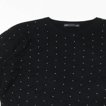 Womens UK Size L Marks and Spencer Black Pullover Jumper