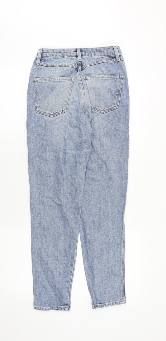 Topshop Womens Blue Cotton Skinny Jeans Size 25 in Regular Zip