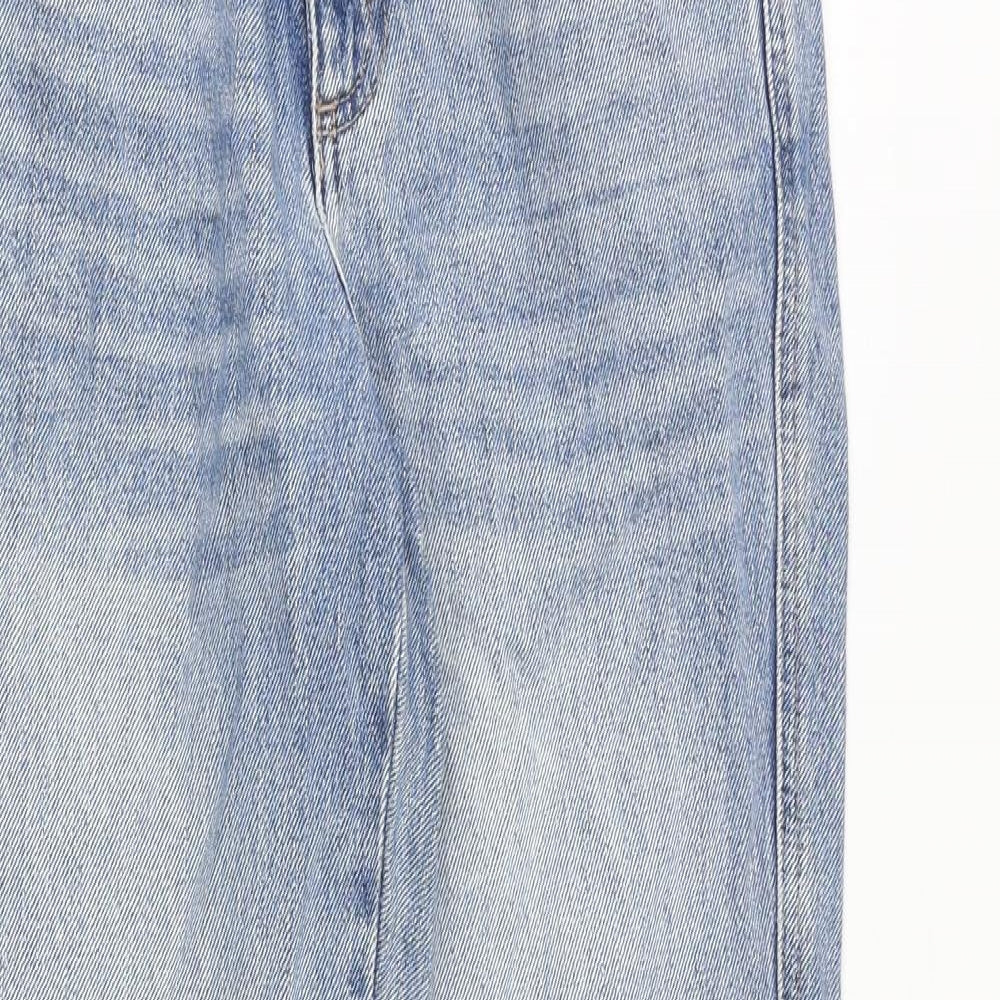Topshop Womens Blue Cotton Skinny Jeans Size 25 in Regular Zip