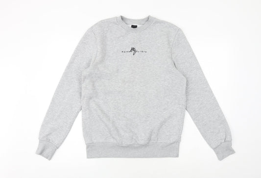 Mens UK Size S River Island Grey Pullover Sweatshirt