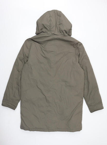 Autograph Womens Brown Overcoat Coat Size M Zip