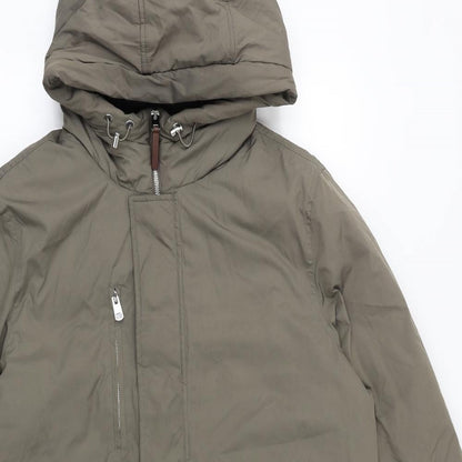 Autograph Womens Brown Overcoat Coat Size M Zip