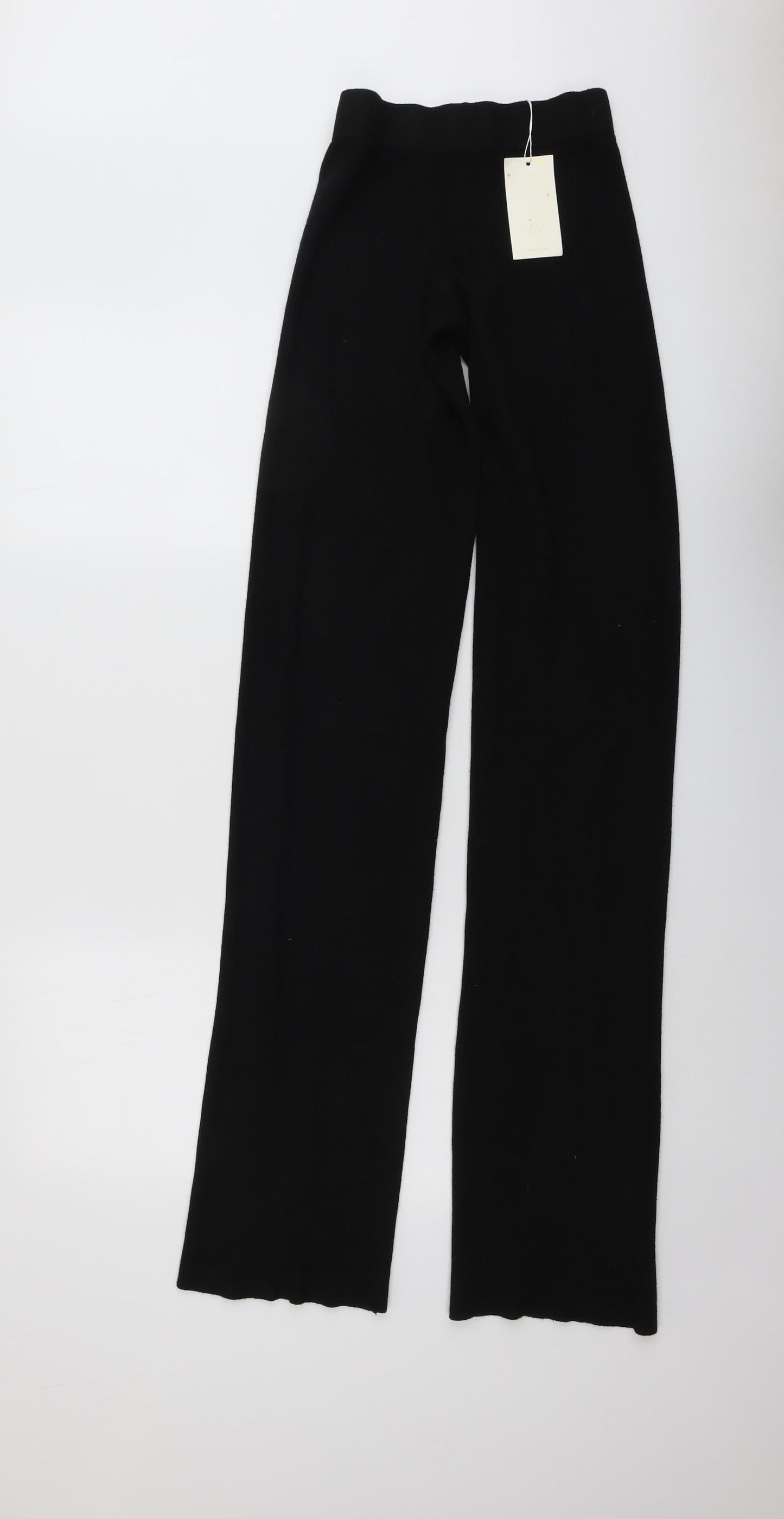 JCL Womens Black Viscose Jogger Trousers Size 23 in L38 in Regular