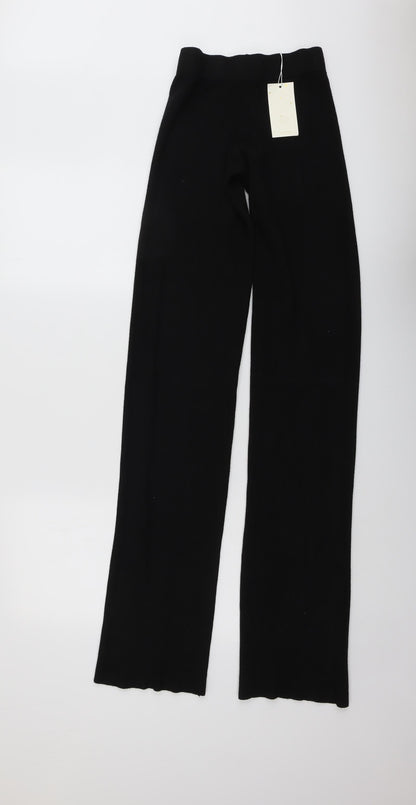 JCL Womens Black Viscose Jogger Trousers Size 23 in L38 in Regular