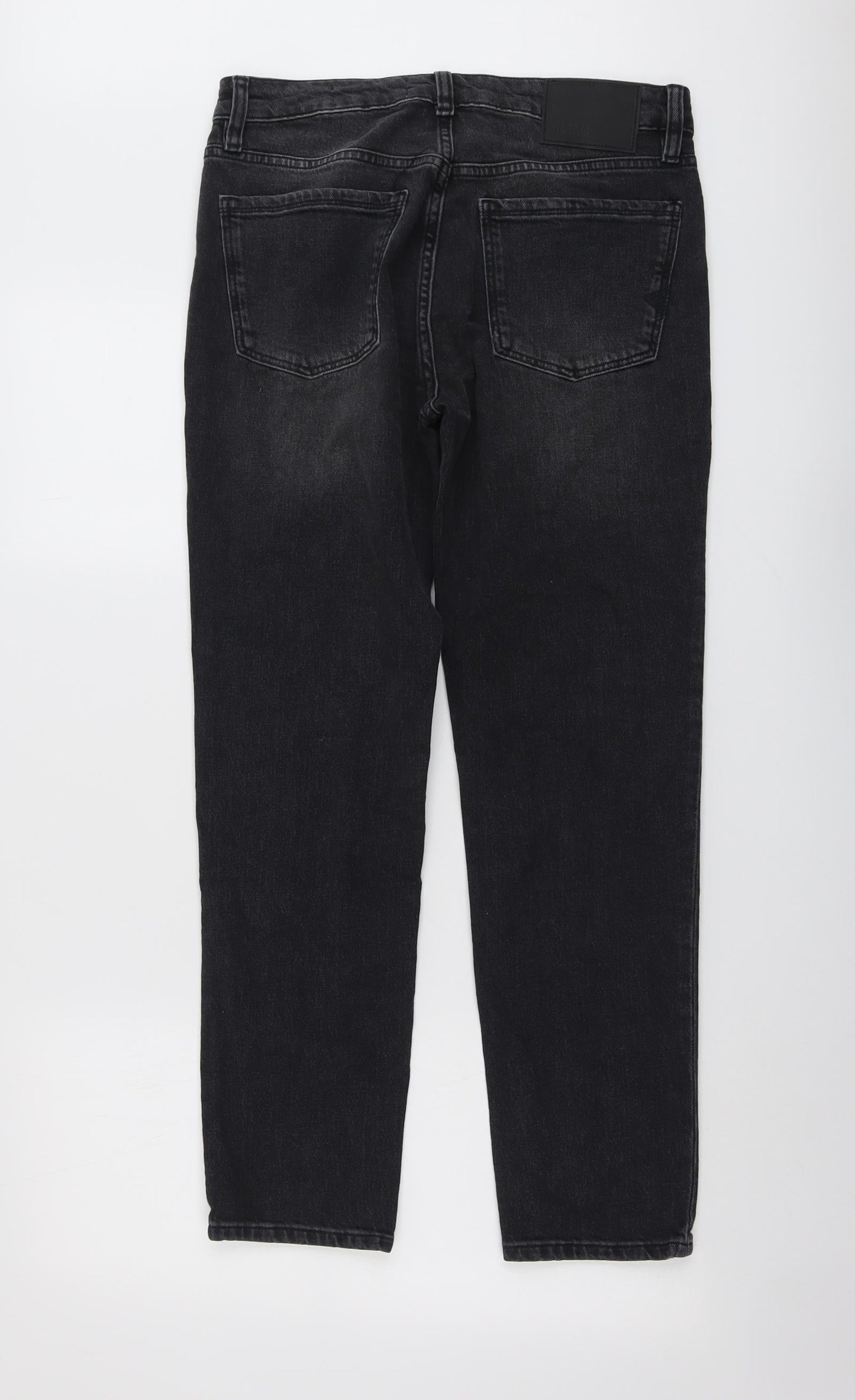 Reiko Womens Grey Cotton Straight Jeans Size 28 in L28 in Regular Button