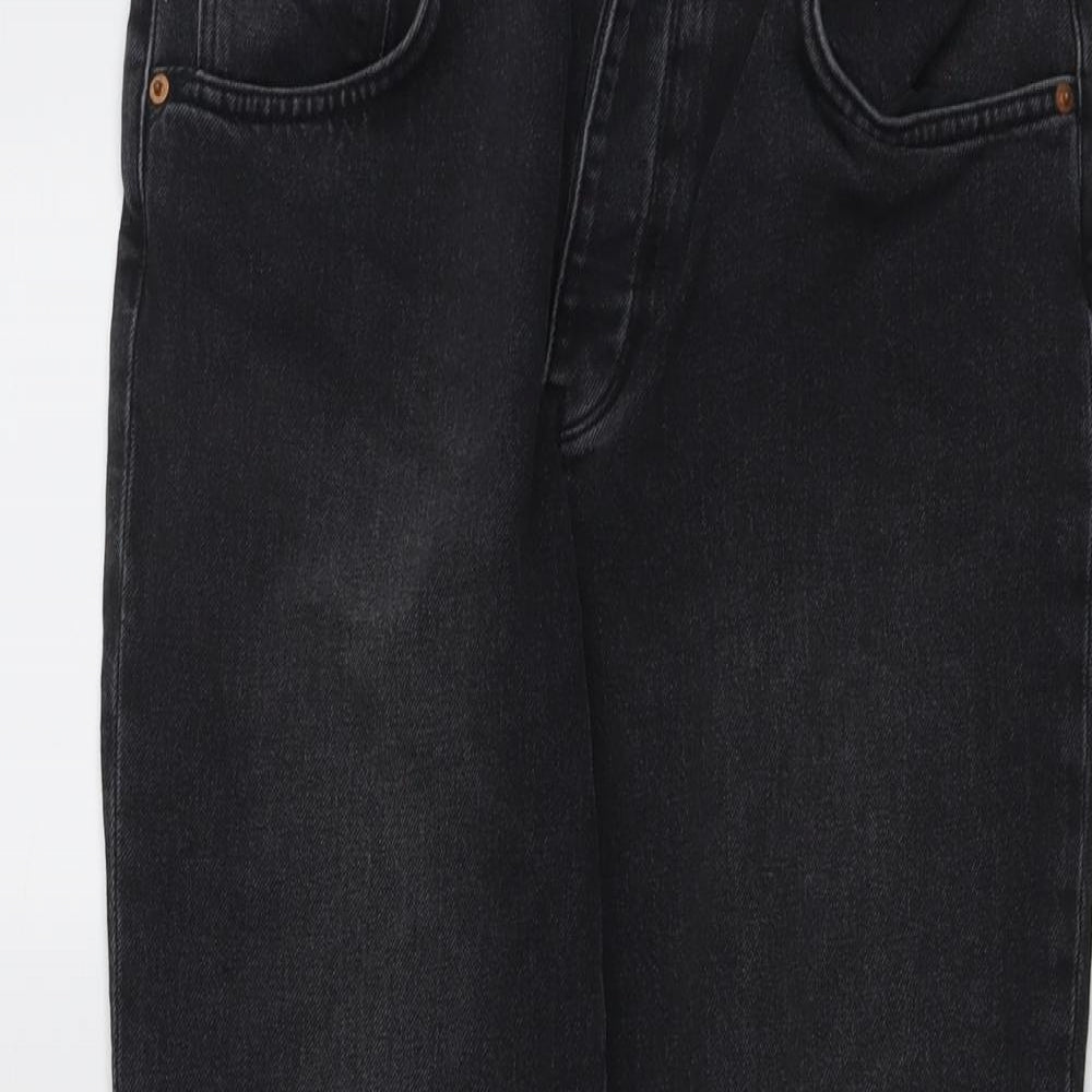 Reiko Womens Grey Cotton Straight Jeans Size 28 in L28 in Regular Button