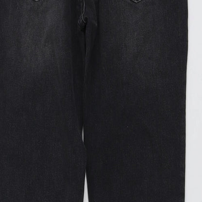 Reiko Womens Grey Cotton Straight Jeans Size 28 in L28 in Regular Button