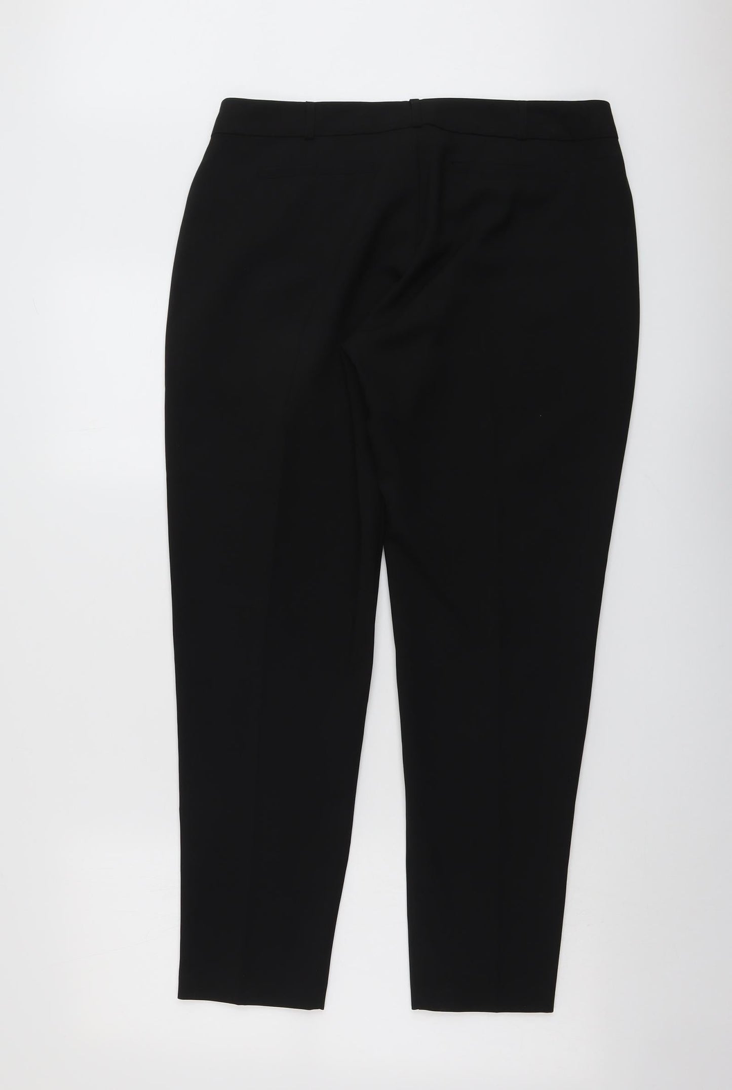 Womens UK Size 14 Select Regular Fit Carrot Black Trousers