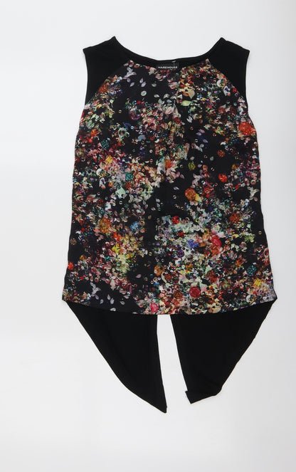 Womens UK Size 10 Warehouse Black Basic Blouse
