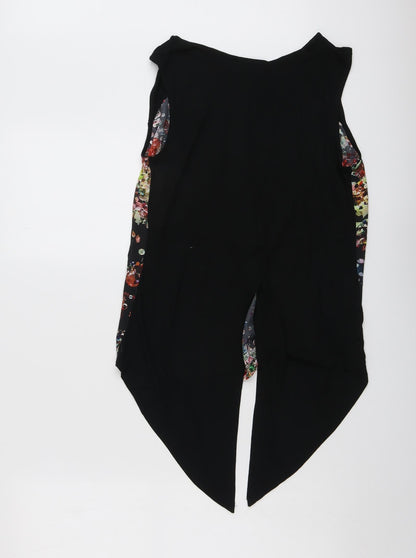 Womens UK Size 10 Warehouse Black Basic Blouse