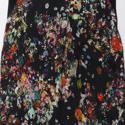 Womens UK Size 10 Warehouse Black Basic Blouse
