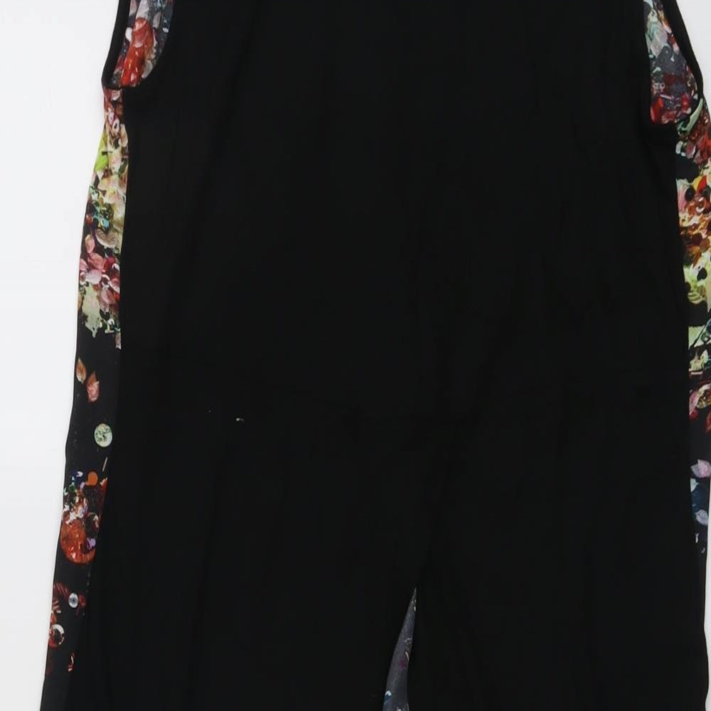 Womens UK Size 10 Warehouse Black Basic Blouse