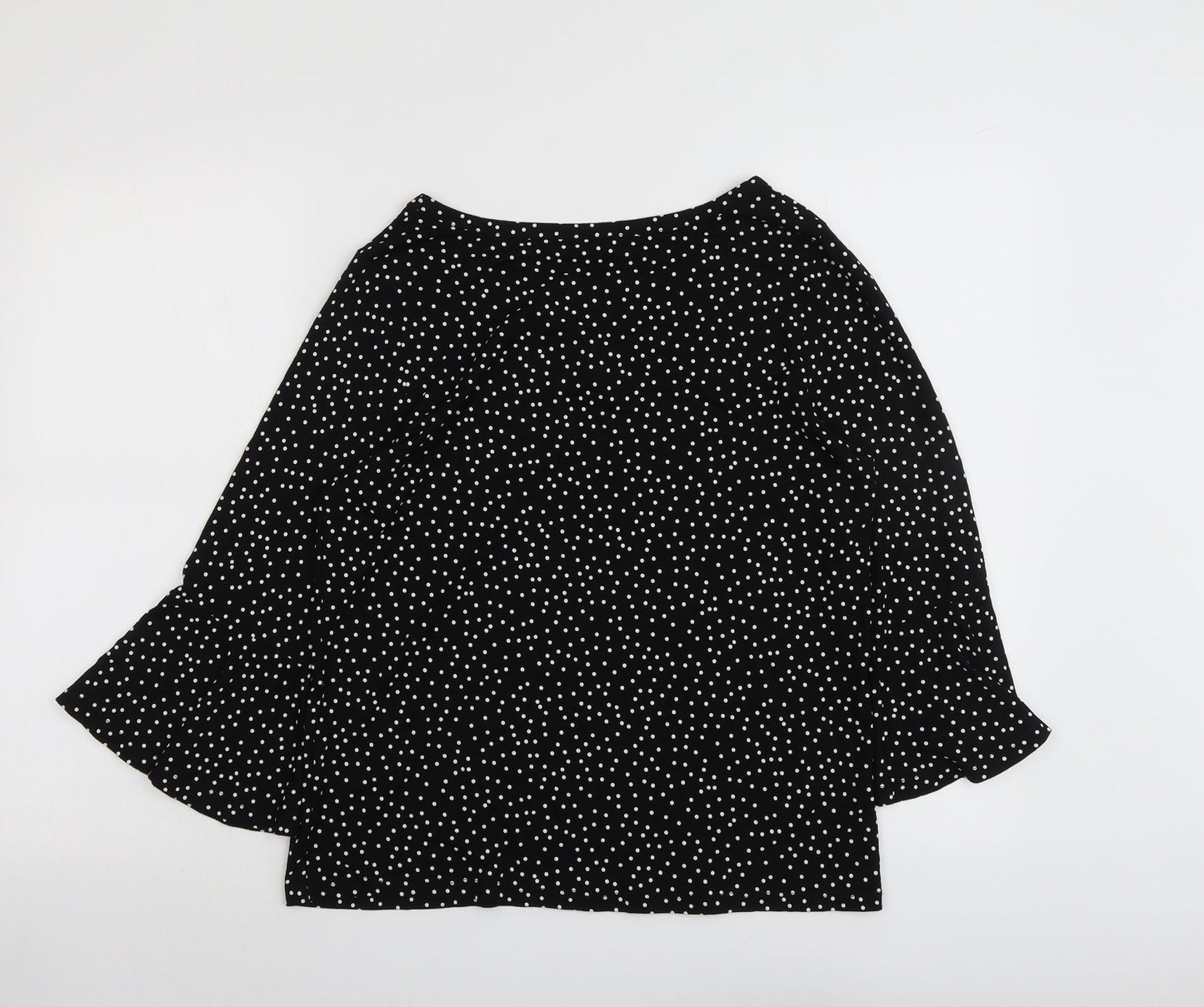 Womens UK Size 12 M&Co Black Basic Blouse