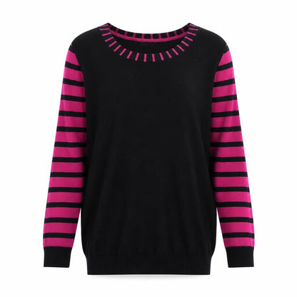 M&Co Womens Black Scoop Neck Viscose Pullover Jumper Size 10