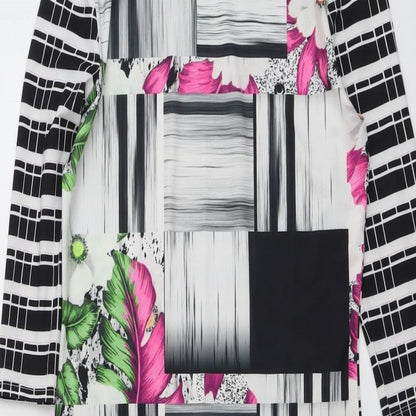Topshop Womens Multicoloured Geometric Polyester A-Line Size 12 Round Neck Pullover