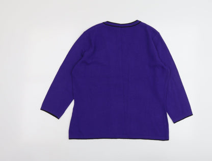 Womens UK Size M Precis Purple Pullover Jumper