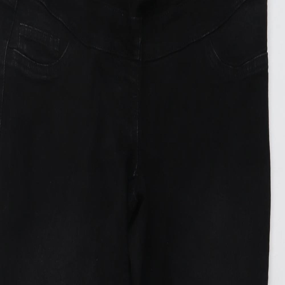 NEXT Womens Black Cotton Straight Jeans Size 8 L28 in Regular