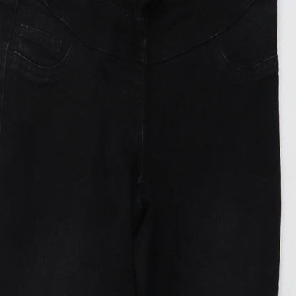 NEXT Womens Black Cotton Straight Jeans Size 8 L28 in Regular