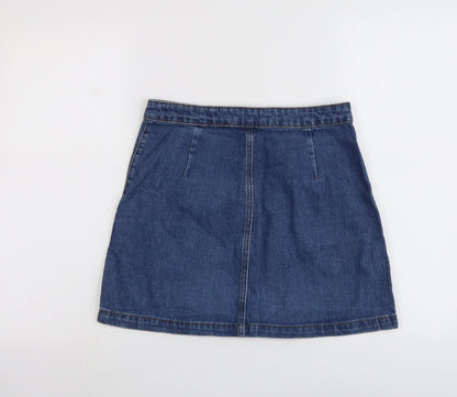 Womens UK Size 28 in Topshop A-Line Denim Skirt