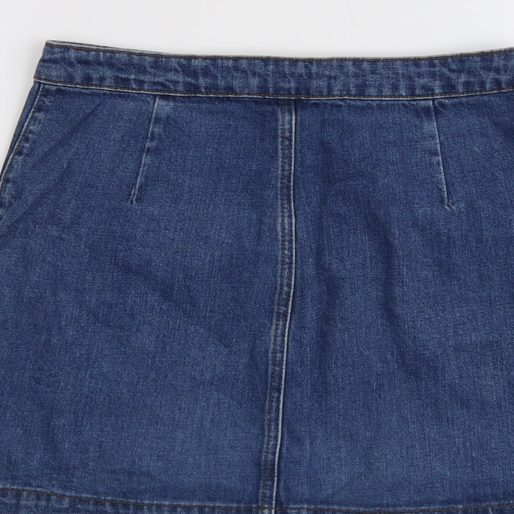 Womens UK Size 28 in Topshop A-Line Denim Skirt