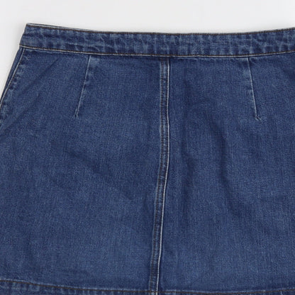 Womens UK Size 28 in Topshop A-Line Denim Skirt