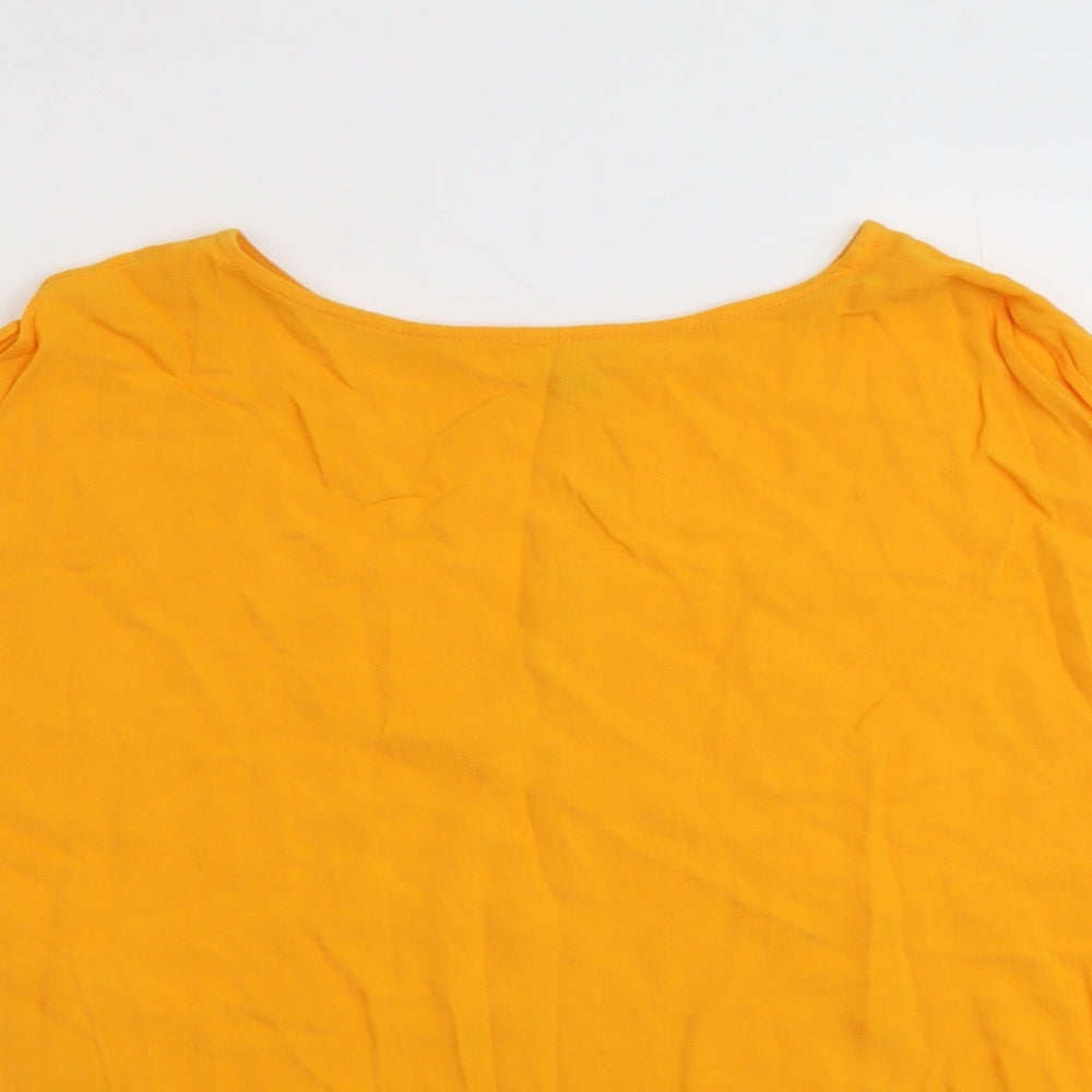 Womens UK Size 8 River Island Orange Basic Blouse