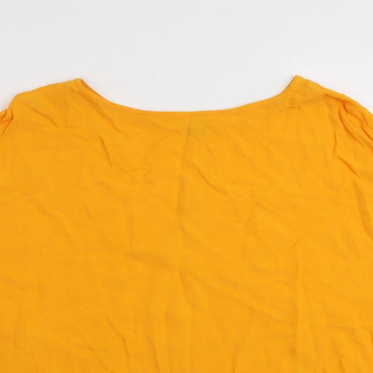 Womens UK Size 8 River Island Orange Basic Blouse