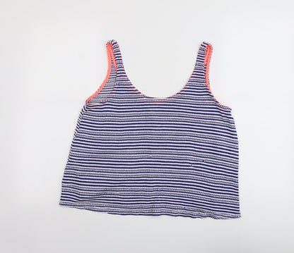 Womens UK Size M Zara Blue Cropped Tank