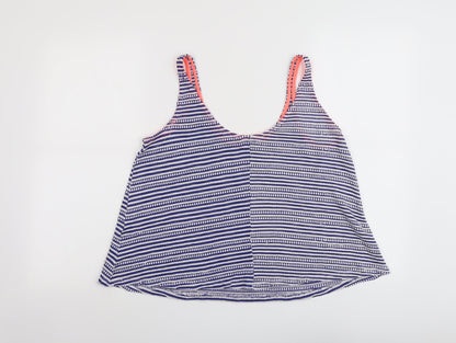 Womens UK Size M Zara Blue Cropped Tank