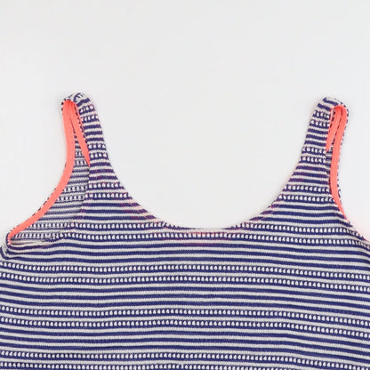 Womens UK Size M Zara Blue Cropped Tank