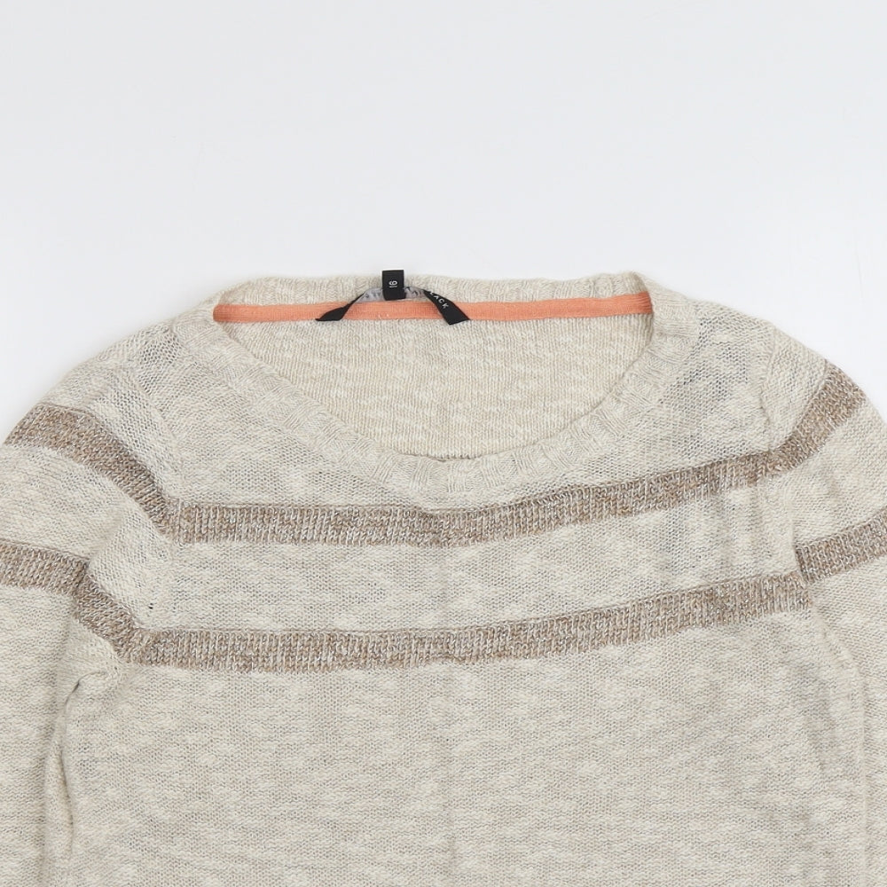 Womens UK Size 16 Betty Jackson Beige Pullover Jumper