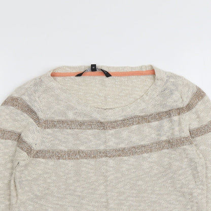 Womens UK Size 16 Betty Jackson Beige Pullover Jumper