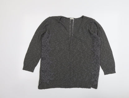 Womens UK Size 16 River Island Grey Pullover Jumper