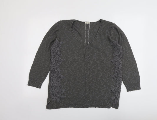 Womens UK Size 16 River Island Grey Pullover Jumper