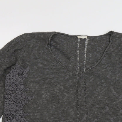 Womens UK Size 16 River Island Grey Pullover Jumper