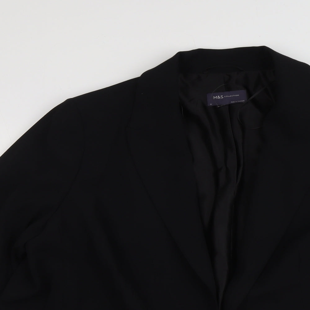 Marks and Spencer Womens Black Polyester Jacket Suit Jacket Size 20