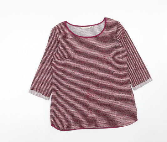 Epilogue Womens Pink Round Neck Polyester Pullover Jumper Size 14